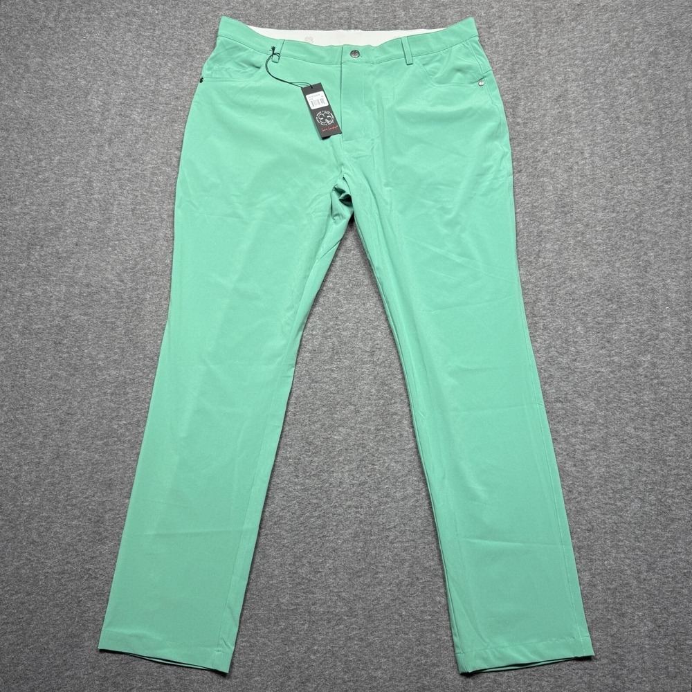Black Clover Pants Mens‎ 36x31 Jade Green Jack Slack Performance Golf Chino NWT - Picture 2 of 11